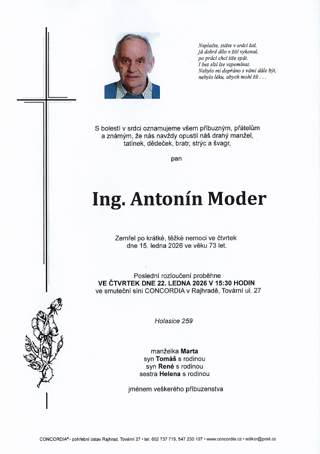 Smuteční oznámení