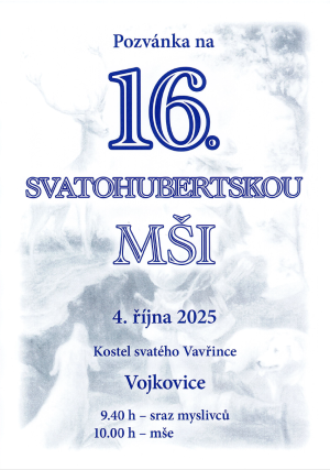 Pozvánka na Svatohubertskou mši