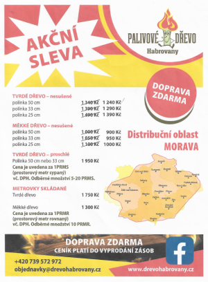 Dřevo Habrovany sleva