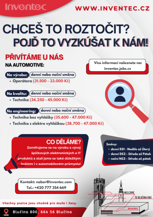 Inventec nabídka zaměstnání
